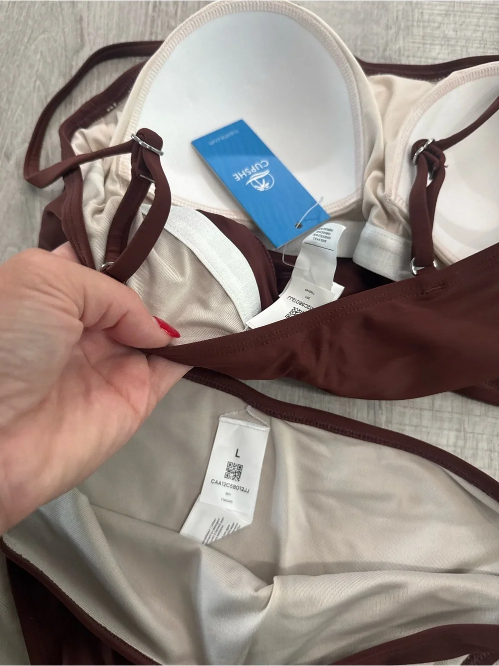 Cupshe Rust Square-Neck Bikini Set - Picture 7 of 10